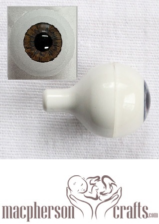 Full Round Eyes for Sculpting ~ Dark Brown 26mm