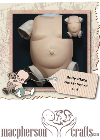 18 Inch Girl Belly Plate by DKI