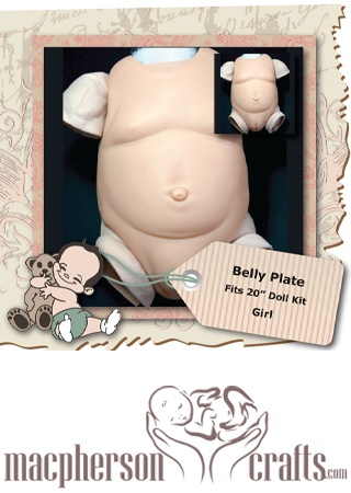 20 Inch Girl Belly Plate by DKI