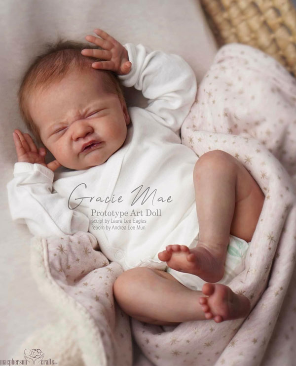 Poupée Reborn Isalyne - Kit Gracie Maé Par Laura Lee Eagles - 46 Cm - Neuve