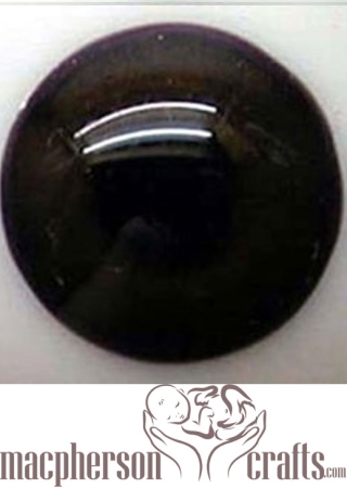 24mm Half Round Real Life Glass Eyes - Dark Brown