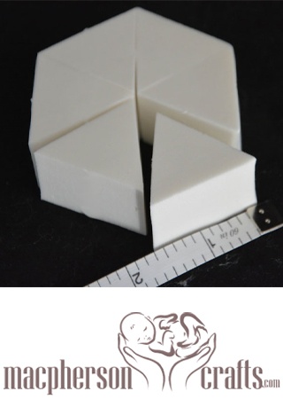 Latex Free Hexagon Wedge Sponge Block, White HD Foam 
