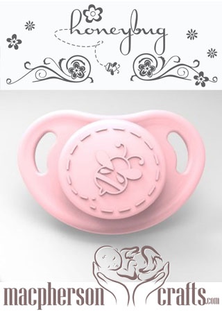 HoneyBug Cutie Pie Micro Preemie Pacifier - Marshmallow Pink