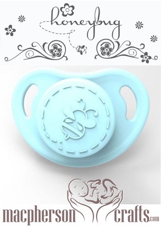 HoneyBug Cutie Pie Micro Preemie Pacifier - Sky Blue