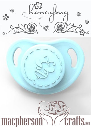 HoneyBug Cutie Pie Micro Preemie Pacifier - Sky Blue