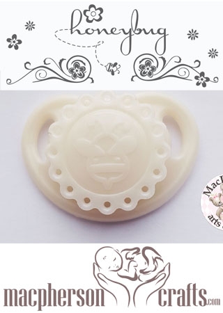 HoneyBug Cutie Pie Vintage Micro Preemie Pacifier - Vintage Cream