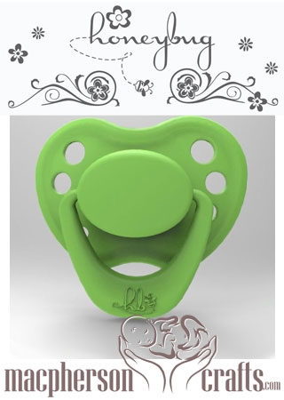 HoneyBug Sweetheart Pacifier - Apple Green