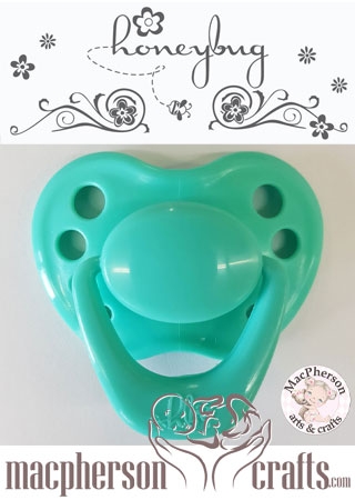 HoneyBug Sweetheart Pacifier - Aqua Green