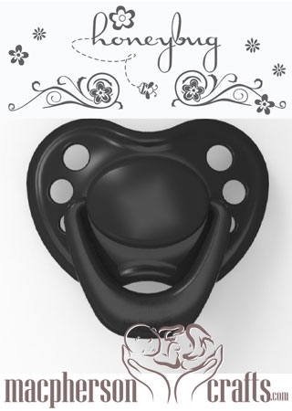 HoneyBug Sweetheart Pacifier - Black Star