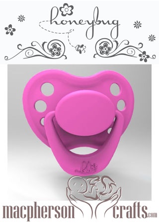 HoneyBug Sweetheart Pacifier - Bubblegum Pink
