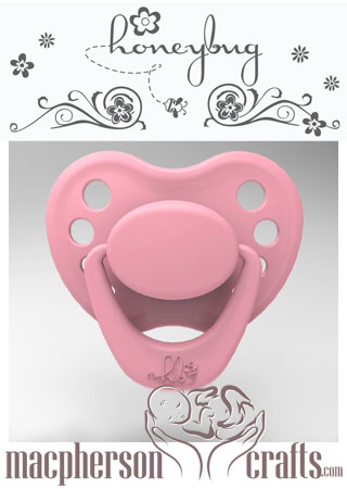 HoneyBug Sweetheart Pacifier - Coral