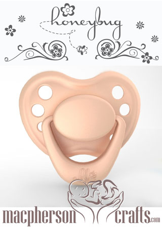 HoneyBug Sweetheart Pacifier - Just Peachy