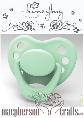 HoneyBug Sweetheart Pacifier - Minty