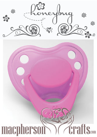 HoneyBug Sweetheart Pacifier Miss Bubblegum INCLUDES MAGNETS & SHIPPING IN USA!