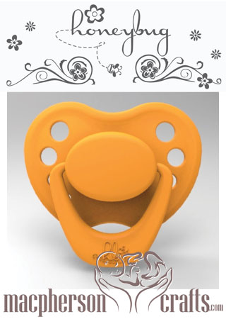 HoneyBug Sweetheart Pacifier - Orange Blossom