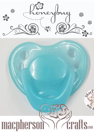 HoneyBug Sweetheart Pacifier - Pearly Rainbow Blue