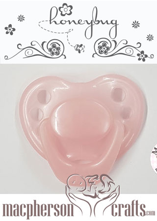 HoneyBug Sweetheart Pacifier - Pearly Rainbow Pink