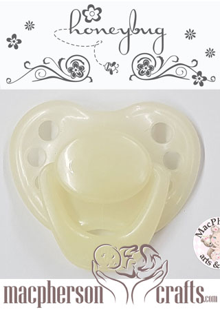 HoneyBug Sweetheart Pacifier - Pearly Rainbow Yellow