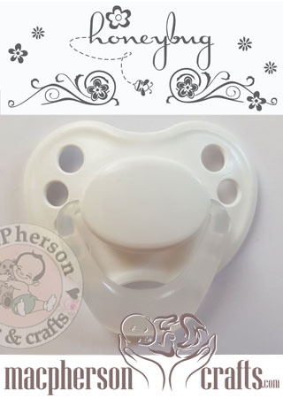 HoneyBug Sweetheart Pacifier - White Special Star