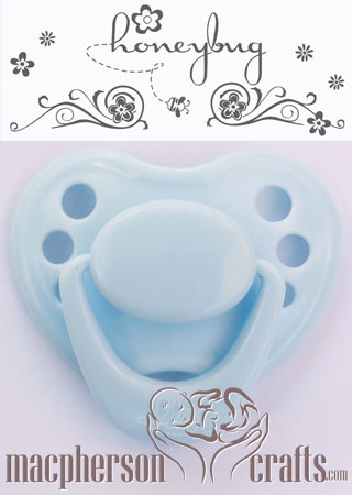 HoneyBug Sweetheart Pacifier - Baby Blue