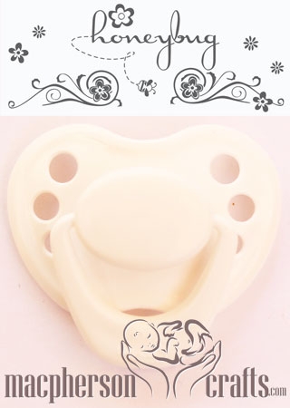 HoneyBug Sweetheart Pacifier - Cream Puff