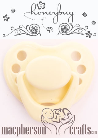 HoneyBug Sweetheart Pacifier - Frosted Yellow