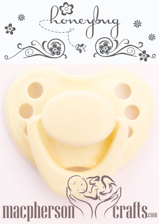 HoneyBug Sweetheart Pacifier - Frosted Yellow