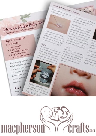 How to make Baby Spit Bubbles Tutorial Sheet by Secrist