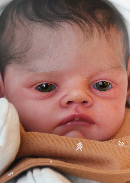 Hudson Awake by Bonnie Sieben ~ ReBornSkinFX ~ Boo Boo Head Only