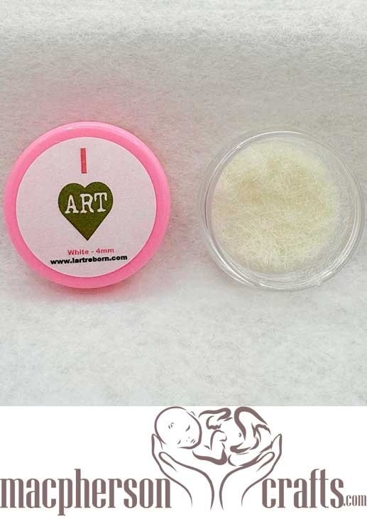 I Art Reborn ~ Peach Fuzz ~ White ~ 1mm ~ Sample Size