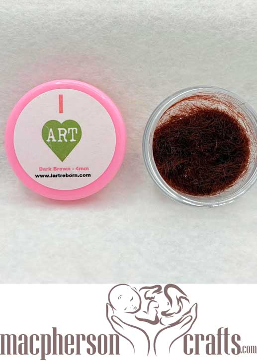 I Art Reborn ~ Peach Fuzz ~ Dark Brown ~ 4mm ~ Sample Size