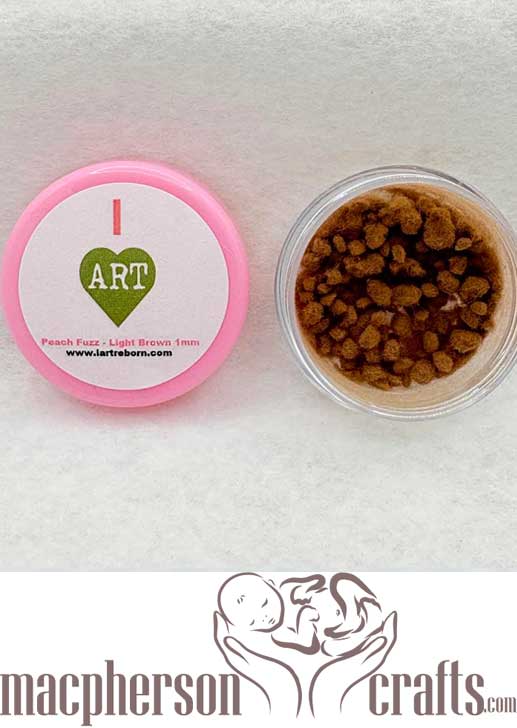 I Art Reborn ~ Peach Fuzz ~ Light Brown ~ 1mm ~ Sample Size