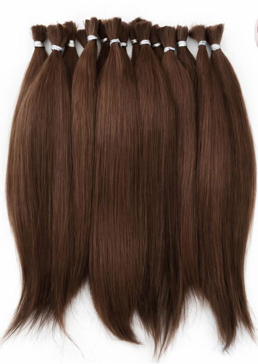 Ju&amp;Na Finest Mohair ~ Straight Newborn Baby ~ Cool Brown