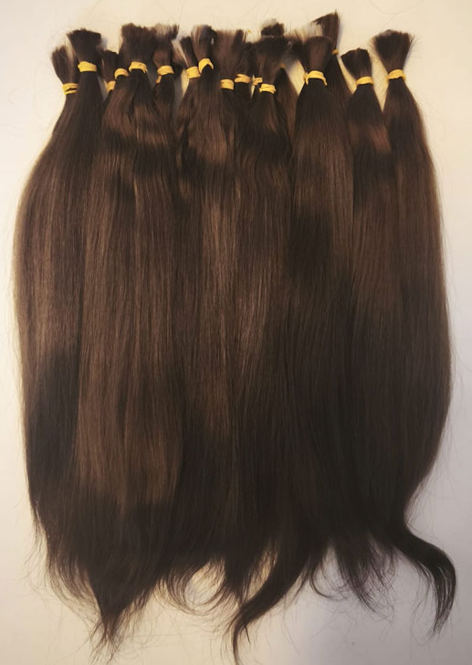 Ju&amp;Na Finest Mohair ~ Straight Newborn Baby ~ Medium Brown