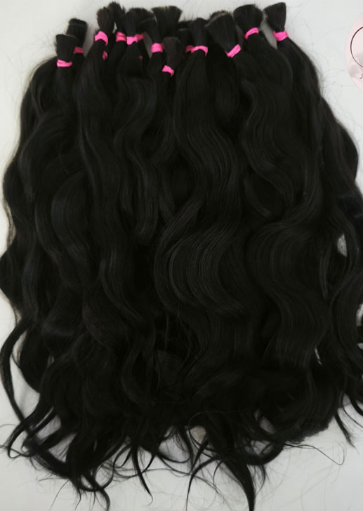 Ju&amp;Na Finest Mohair ~ Wavy Newborn Baby ~ Black