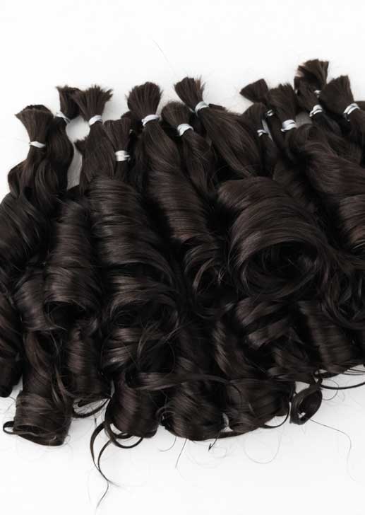 Ju&amp;Na Finest Mohair ~ Wavy Newborn Baby ~ Black Brown