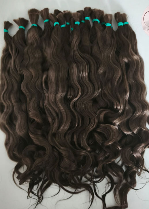 Ju&amp;Na Finest Mohair ~ Wavy Newborn Baby ~ Cool Light Brown