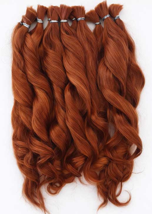 Ju&amp;Na Finest Mohair ~ Wavy Newborn Baby ~ Copper Blonde