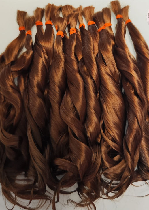 Ju&amp;Na Finest Mohair ~ Wavy Newborn Baby ~ Golden Auburn