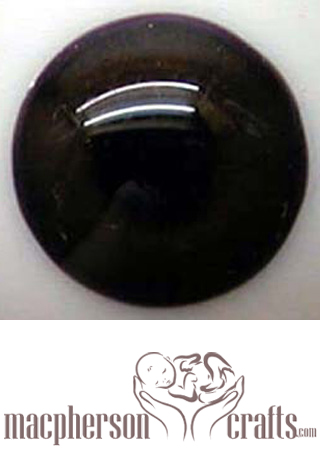 x 22mm Mouth Blown Glass Eyes -  Dark Brown