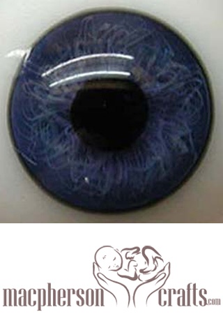x20mm Mouth Blown Glass Eyes -  Medium Blue