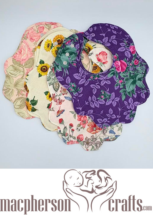 Newborn Bib ~ Floral Styles