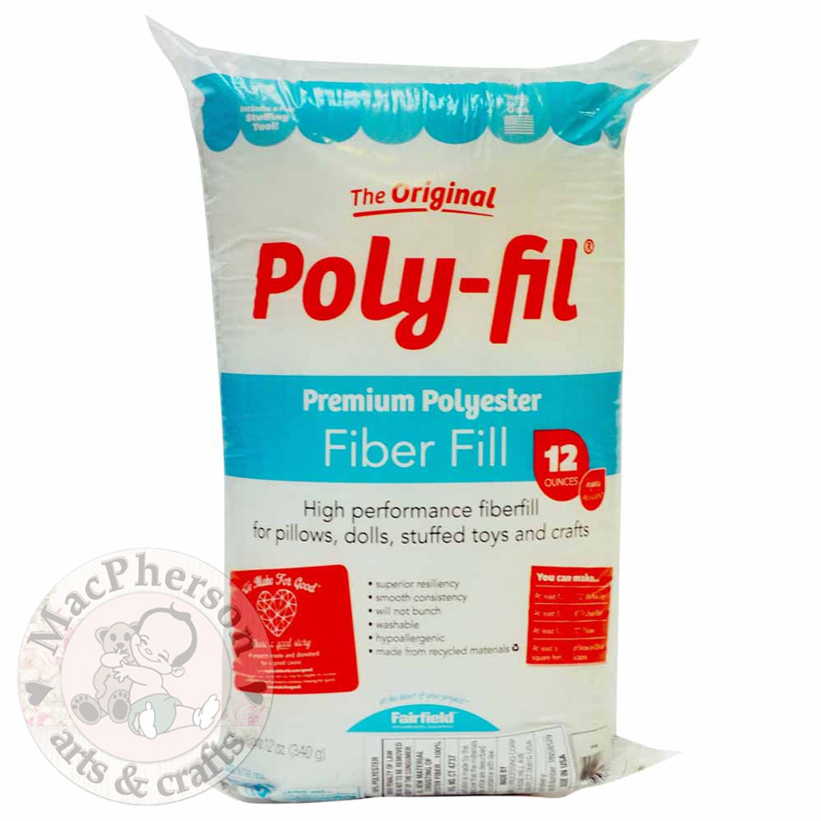 Stuffing, Fillings & Ties: PolyFill Premium Fiber Fill - 12 oz