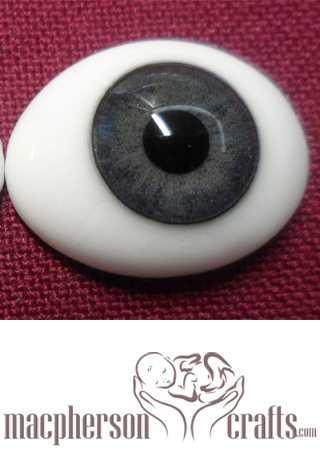 Oval Glass Paperweight Doll Eyes 18 mm for Antique,repro Modern or Reborn dolls 