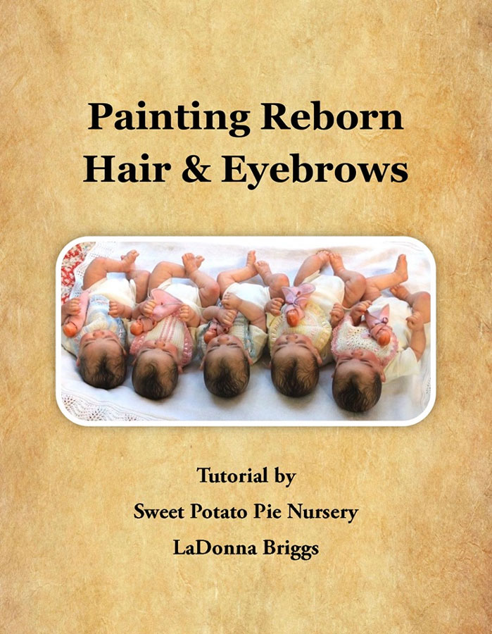 Reborn Starter Kits Painting Reborn Hair and Eyebrows by LaDonna