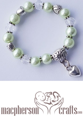 Pearly Bugs Baby Bracelet - Baby Lime