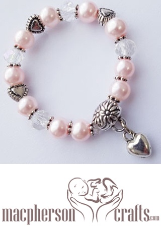 Pearly Bugs Baby Bracelet - Blush Pink