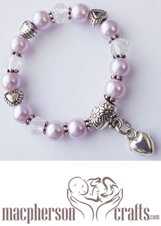 Pearly Bugs Baby Bracelet - Lavender