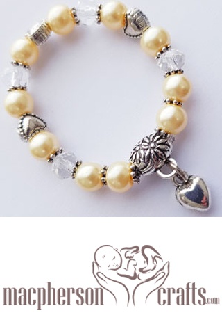Pearly Bugs Baby Bracelet - Yellow