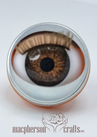 Peek a Boo Eyes - 20mm - Medium Brown